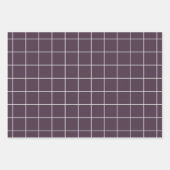 Donker paarse esthetische achtergrond rasterpatroo inpakpapier vel (Voorkant 3)