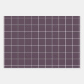 Donker paarse esthetische achtergrond rasterpatroo inpakpapier vel (Voorkant 2)