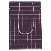 Donker paarse esthetische achtergrond rasterpatroo medium cadeauzakje (Achterkant)
