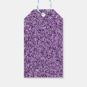 Donker Paarse Faux Glitter Favor Cadeau Labels Cadeaulabel (Achterkant)