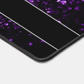 Donker paarse faux glitter fonkelt Monogram Bureaumat (Hoek)