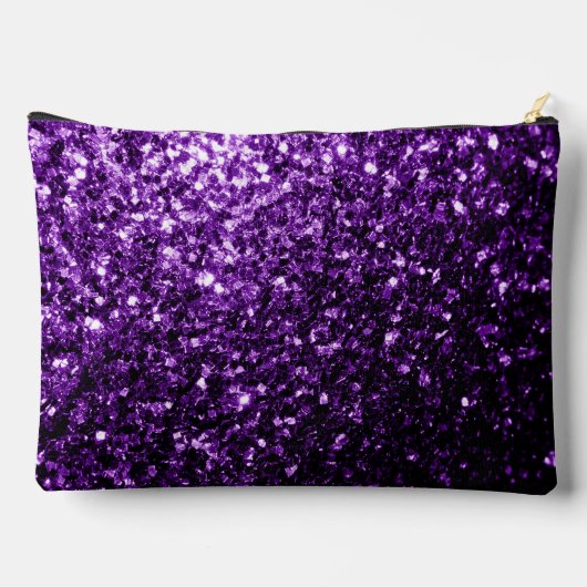 Donker paarse faux glitter schittert etui (Achterkant)