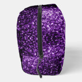 Donker paarse faux glitter schittert toilettasje (Rechts)