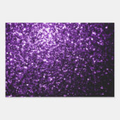 Donker paarse faux glitter sprankelt bling inpakpapier vel (Voorkant 2)