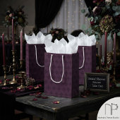 Donker Paarse Fleur de Lis Medium Cadeauzakje