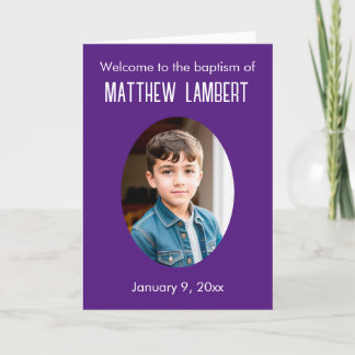 Donker Paarse foto voorkant polka-dot gevouwen doo Programma