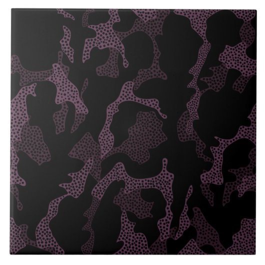 Donker Paarse gevlekt Tegeltje (Voorkant)