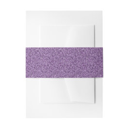 Donker Paarse Glitter Invitation Belly Band Uitnodigingen Wikkel