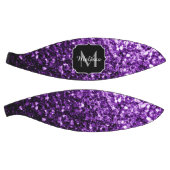 Donker paarse glitter sparkle bling Monogram naam Basketbal (Panelen)