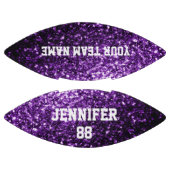 Donker paarse glitter sprankelt bling Jouw naam Te American Football (Panelen)