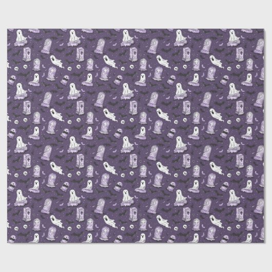 Donker Paarse Gotische Charm Cadeaupapier (Vlak)