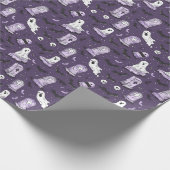 Donker Paarse Gotische Charm Cadeaupapier (Hoek)