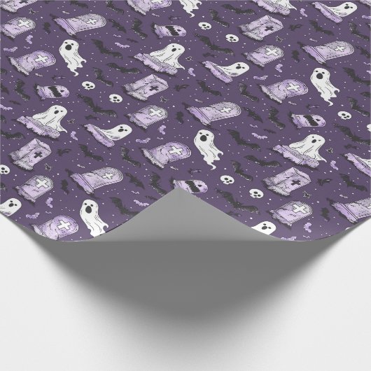 Donker Paarse Gotische Charm Cadeaupapier (Hoek)