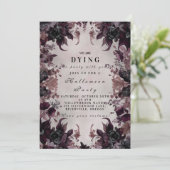 Donker Paarse Gotische Halloween Kaart (Staand voorkant)