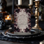 Donker Paarse Gotische Halloween Kaart