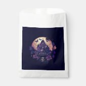 Donker Paarse Gotische spookhuis Bedankzakje (Voorkant)