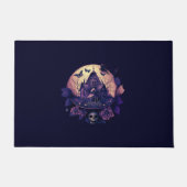 Donker Paarse Gotische spookhuis Deurmat (Voorkant)