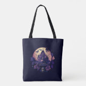Donker Paarse Gotische spookhuis Tote Bag (Achterkant)