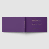 Donker Paarse Goud Echte Folie bruiloft gastenboek (Volledig)