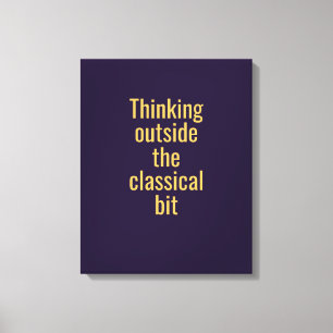 Donker Paarse Goud Oswald Quantum Typografie Canvas Afdruk