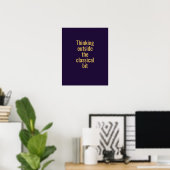Donker Paarse Goud Oswald Quantum Typografie Poster (Thuiskantoor)