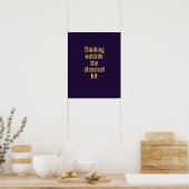 Donker Paarse Goud Oswald Quantum Typografie Poster (Keuken)