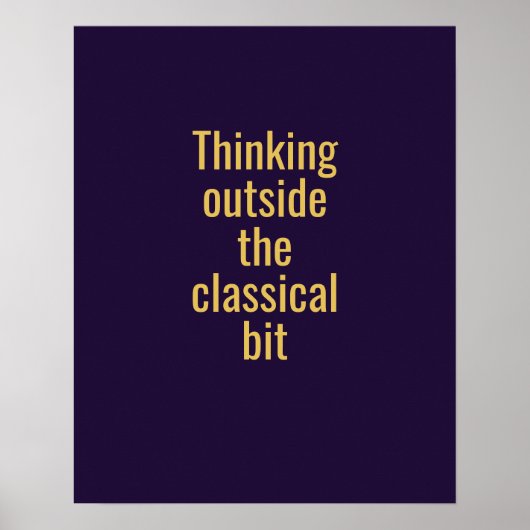 Donker Paarse Goud Oswald Quantum Typografie Poster (Voorkant)