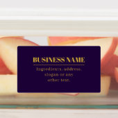 Donker Paarse & Gouden Bedrijfsnaam of Groet Labels (Aangebracht)