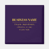 Donker Paarse & Gouden Bedrijfsnaam of Groet Magneet (Voorkant)