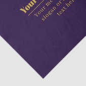 Donker Paarse & Gouden Bedrijfsnaam of Groet Tissuepapier (Detail)