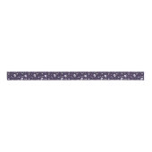 Donker Paarse Halloween Skull Eyeballs Botten Patr Grosgrain Lint (Voorkant)