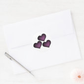 Donker Paarse harten Sticker (Envelop)