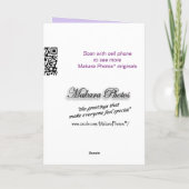 Donker Paarse Iris Sympathy Card- aanpassen Kaart (Achterkant)