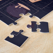 Donker Paarse Kerst Bingo Jigsaw Puzzel (Zijkant)