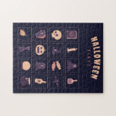 Donker Paarse Kerst Bingo Jigsaw Puzzel (Horizontaal)