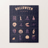 Donker Paarse Kerst Bingo Jigsaw Puzzel (Verticaal)