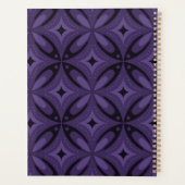 Donker Paarse Kleur Retro Patroon Planner (Achterkant)
