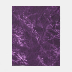 Donker paarse marmer: luxe textuur. fleece deken