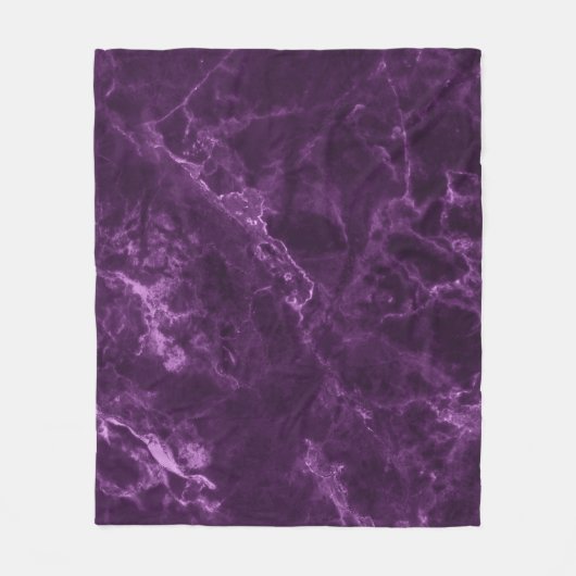 Donker paarse marmer: luxe textuur. fleece deken (Voorkant)