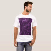 Donker paarse marmer: luxe textuur. t-shirt (Voorkant volledig)
