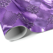 Donker Paarse Marokkaanse Quatrefoil Patroon Cadeaupapier (Rol Hoek)