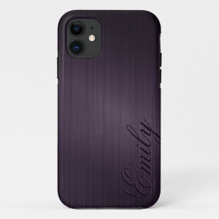Donker Paarse Metallic Design Geborsteld Aluminium Case-Mate iPhone Case