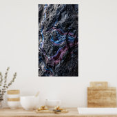 Donker Paarse Mineraal Abstracte Poster (Keuken)