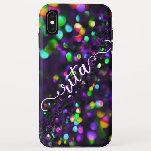 Donker Paarse mousserende Case-Mate iPhone Case (Achterkant)