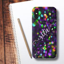 Donker Paarse mousserende Case-Mate iPhone Case