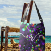 Donker Paarse mousserende Crossbody Tas