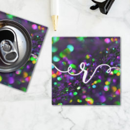 Donker Paarse mousserende Glazen Onderzetter