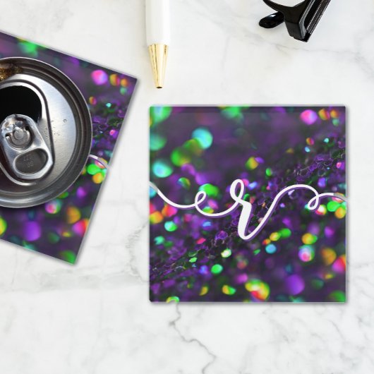 Donker Paarse mousserende Glazen Onderzetter