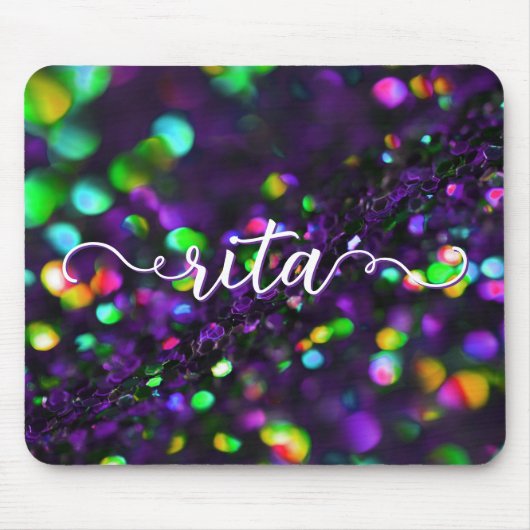 Donker Paarse mousserende Muismat (Voorkant)