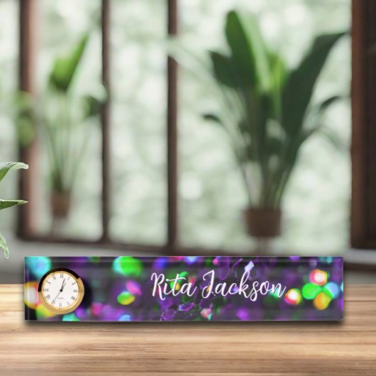 Donker Paarse mousserende Naambordje